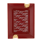 S.T. DUPONT Monogram 1872 Burgundy Porcelain Ashtray/Cendrier 006478