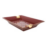 S.T. DUPONT Monogram 1872 Burgundy Porcelain Ashtray/Cendrier 006478