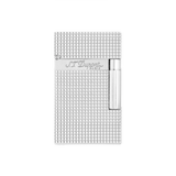 S.T. DUPONT LIGNE 2 DIAMOND HEAD SILVER LIGHTER/BRIQUET 016184