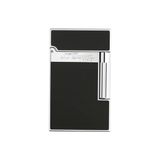 S.T. DUPONT LIGNE 2 BLACK LACQUERED PALLADIUM LIGHTER/BRIQUET 016296