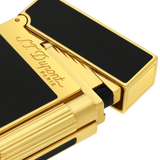 S.T. DUPONT LIGNE 2 BLACK LACQUERED GOLD LIGHTER/BRIQUET 016884