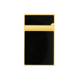 S.T. DUPONT LIGNE 2 BLACK LACQUERED GOLD LIGHTER/BRIQUET 016884