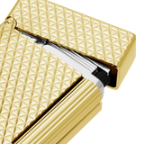 S.T. DUPONT INITIAL DIAMOND HEAD GOLD LIGHTER/BRIQUET 020821