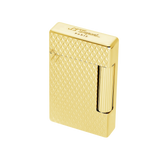 S.T. DUPONT INITIAL DIAMOND HEAD GOLD LIGHTER/BRIQUET 020821