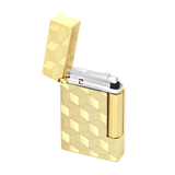 S.T. DUPONT Initial Cube Guilloche Golden Lighter/Briquet 020841