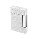 S.T. DUPONT Initial Cinetique Guilloche Palladium Lighter/Briquet 020844