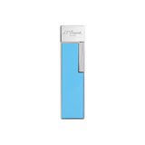 S.T. DUPONT Twiggy Chrome Turquoise Blue Lighter/Briquet 030007