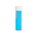 S.T. DUPONT Twiggy Chrome Turquoise Blue Lighter/Briquet 030007