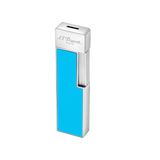 S.T. DUPONT Twiggy Chrome Turquoise Blue Lighter/Briquet 030007