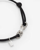 Katja Cord Silver Black Bracelet 133 BL