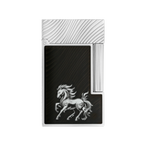 S.T. DUPONT Ligne 2 Horse Mane Guilloche Black/PAL Lighter/Briquet C16088CL