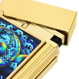 S.T. DUPONT Ligne 2 Golden Koi Fish Blue Lighter/Briquet C16397SH