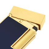 S.T. DUPONT Ligne 2 Micro Diamond Head Dark Blue Lighter/Briquet C16457