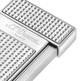 S.T. DUPONT SLIMMY DIAMOND HEAD SILVER LIGHTER/BRIQUET 028010