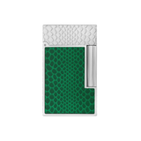 S.T. DUPONT Ligne 2 Guilloche Snake Skin Green Lacquer Lighter/Briquet C16078