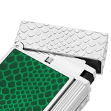 S.T. DUPONT Ligne 2 Guilloche Snake Skin Green Lacquer Lighter/Briquet C16078