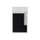 S.T. DUPONT Ligne 2 Guilloche Snake Skin Black Lacquer Lighter/Briquet C16079