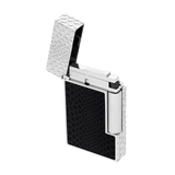 S.T. DUPONT Ligne 2 Guilloche Snake Skin Black Lacquer Lighter/Briquet C16079