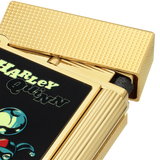 S.T. DUPONT Ligne 2 DC COMICS Lacquered Gold Harley Quinn Lighter/Briquet C16696