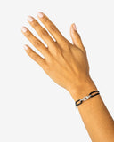 Katja Cord Silver Black Bracelet 133 BL