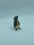 Inuit Penguin Yellow and Black Oxidized Pendant