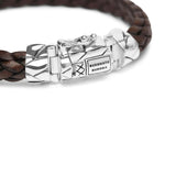 Mangky Small Leather Bracelet, Brown 126 BR