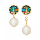 Ocean Drop Earrings, Hundertwasser, 10002 Nights, HW 492C/1010 ST + CPS1