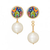 Ocean Drop Earrings, Hundertwasser, Street Rivers, HW 492C/102 ST + CPS1