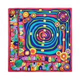 Silk Scarf Carré, Hommage a Hundertwasser HW 490/1 RE