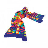 Silk Scarf Twill, Hommage a Hundertwasser HW 488/1 BL