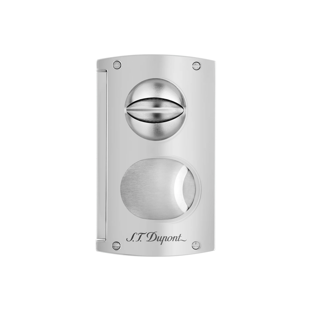 S.T. DUPONT Cigar Cutter/Coupe Cigare Double Blade Silver 003418