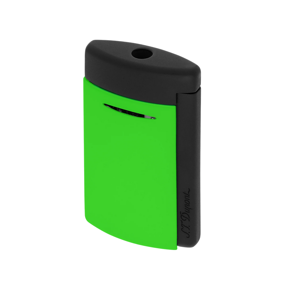 S.T. DUPONT Minijet Lacquer Neon Green Lighter/Briquet 010872