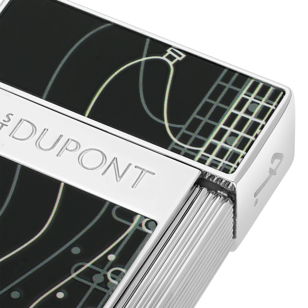 S.T. DUPONT Fender Black Lacquered Lighter/Briquet 025025