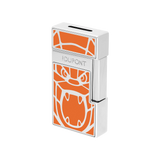 Briquet/briquette laqué orange ST Dupont Biggy Orlinski 025063