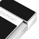S.T. DUPONT Biggy Black Chrome Silver Lighter/Briquet 025221