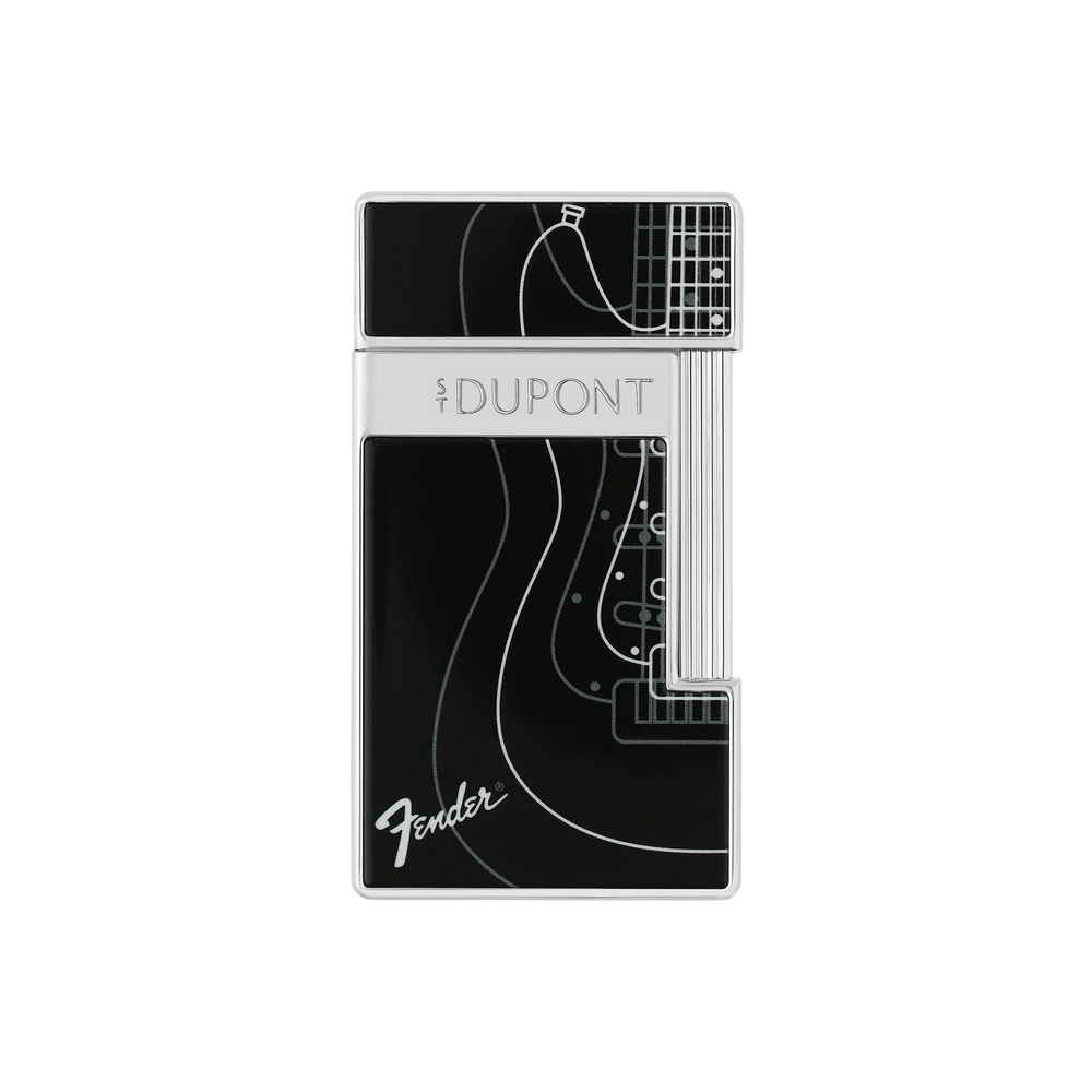 S.T. DUPONT Slimmy Fender Black Lacquered Lighter/Briquet 028025
