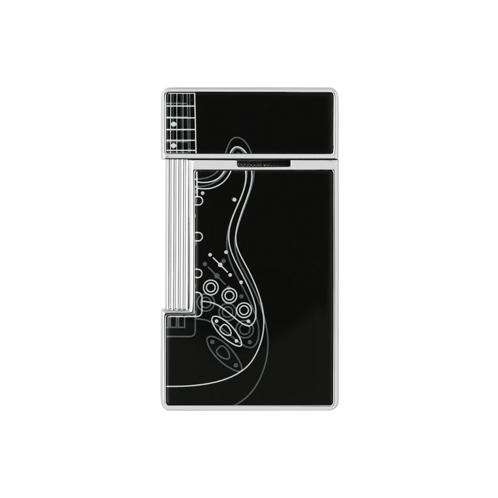S.T. DUPONT Slimmy Fender Black Lacquered Lighter/Briquet 028025
