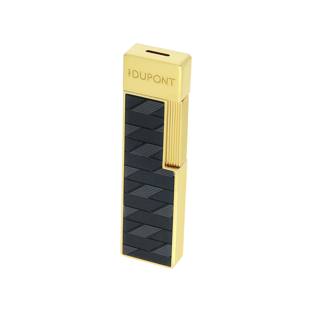 S.T. DUPONT Twiggy Monogram 1872 Black Lacquered Lighter/Briquet 030079