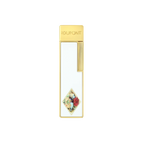 Briquet/briquet ST Dupont Twiggy blanc laqué Romeo y Julieta 030150