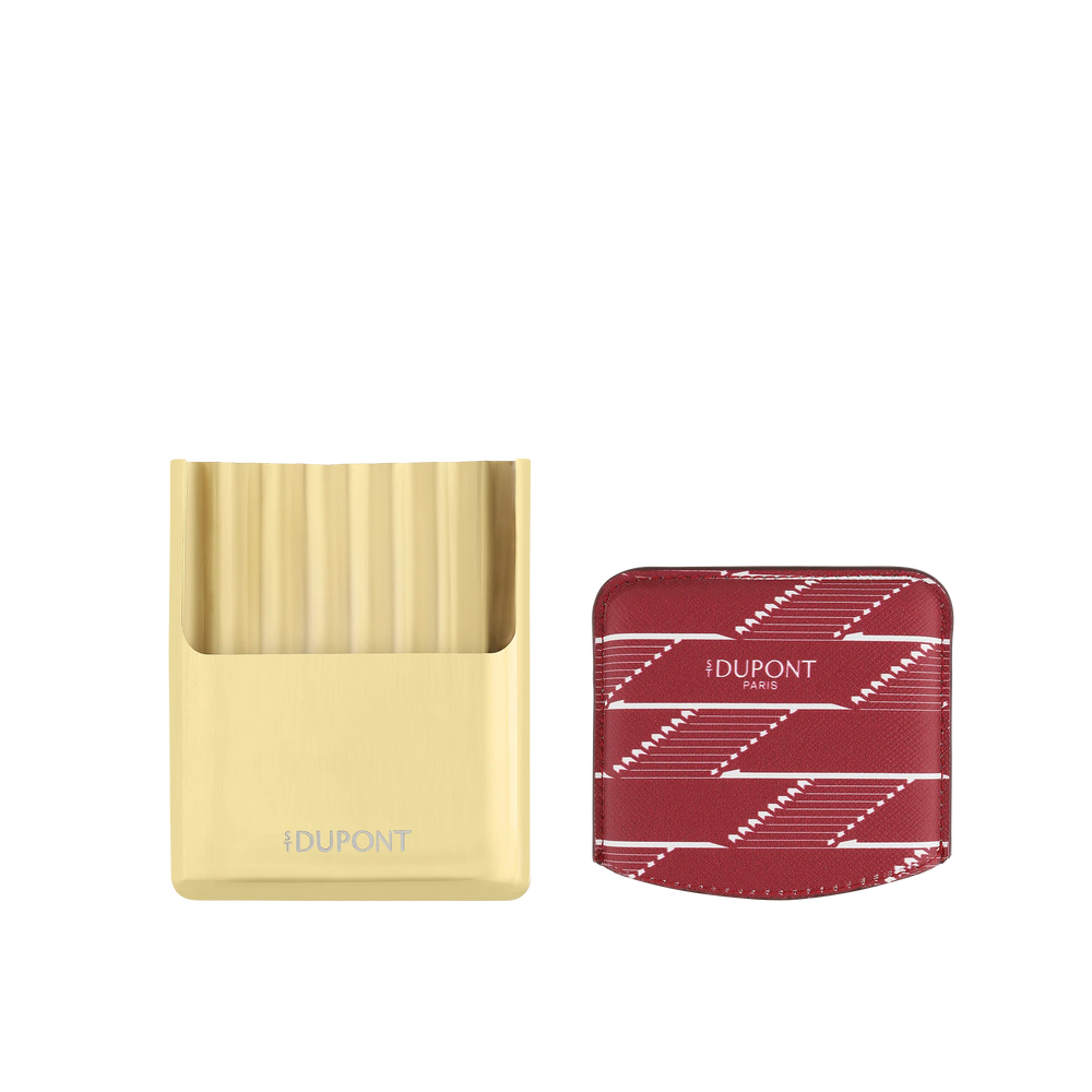 S.T. DUPONT Monogram 1872 Burgundy Coated Canvas Cigarette Case/Étui Cigarette 183178