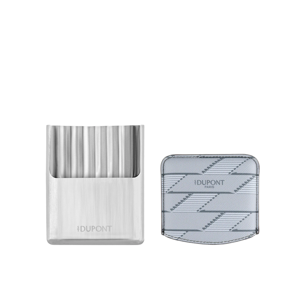 S.T. DUPONT Monogram 1872 Grey Coated Canvas Cigarette Case/Étui Cigarette 183180