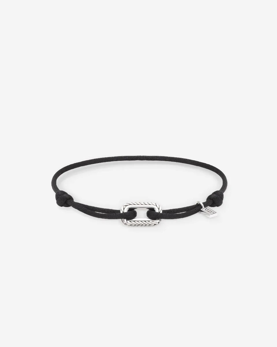 Barbara Cord Silver Black Bracelet/Bracelet  134 BL