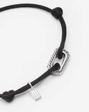 Barbara Cord Silver Black Bracelet/Bracelet  134 BL