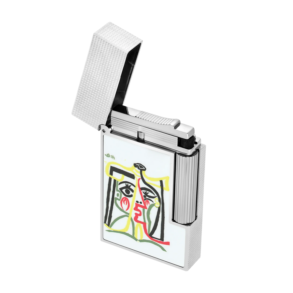 S.T. DUPONT LIGNE 2 PICASSO WHITE LIGHTER/BRIQUET C16001