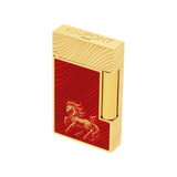 S.T. DUPONT Ligne 2 Horse Mane Guilloche Red/YG Lighter/Briquet C16080CL