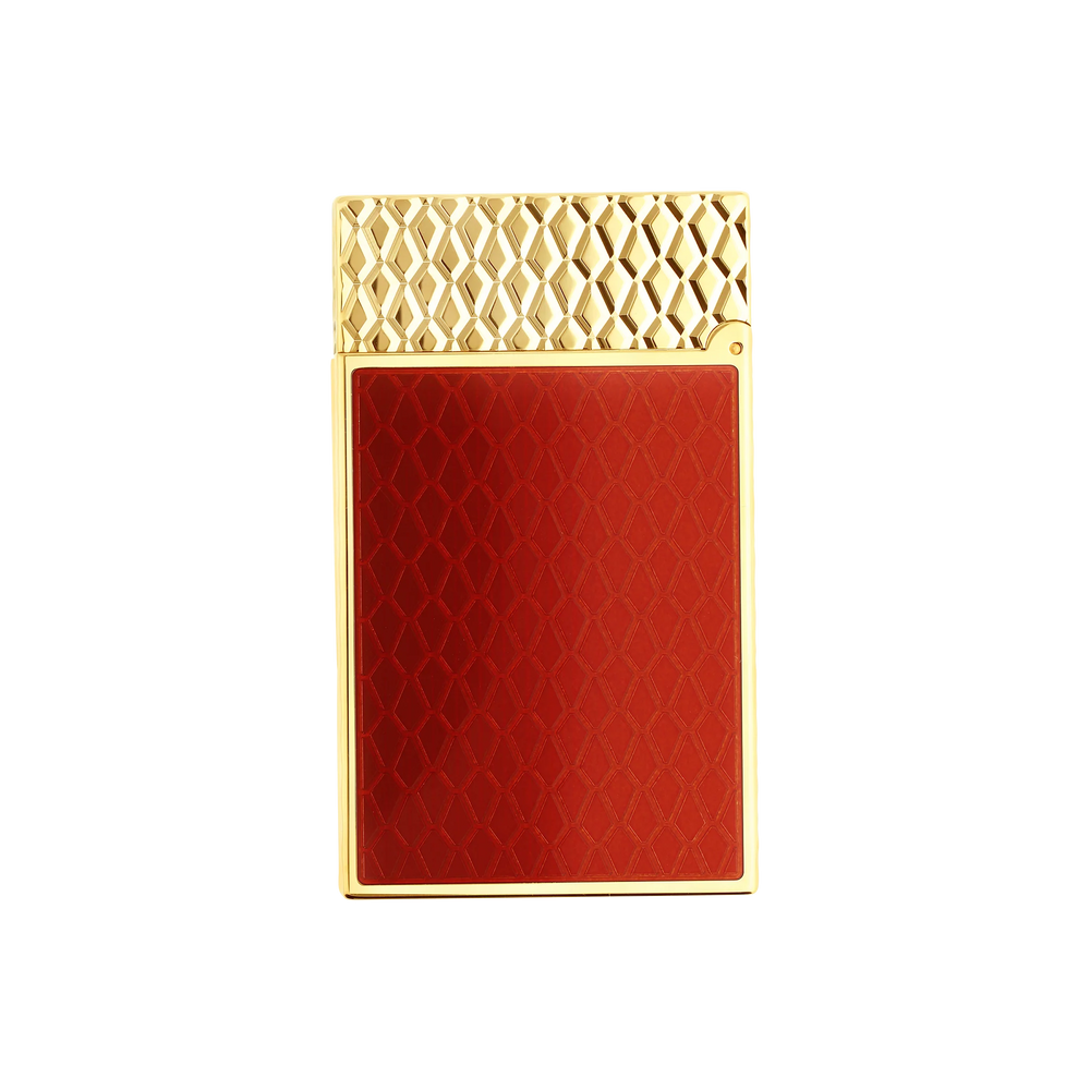 LIGNE 2 GUILLOCHE UNDER LACQUER DRAGON RED LIGHTER/BRIQUET C16626