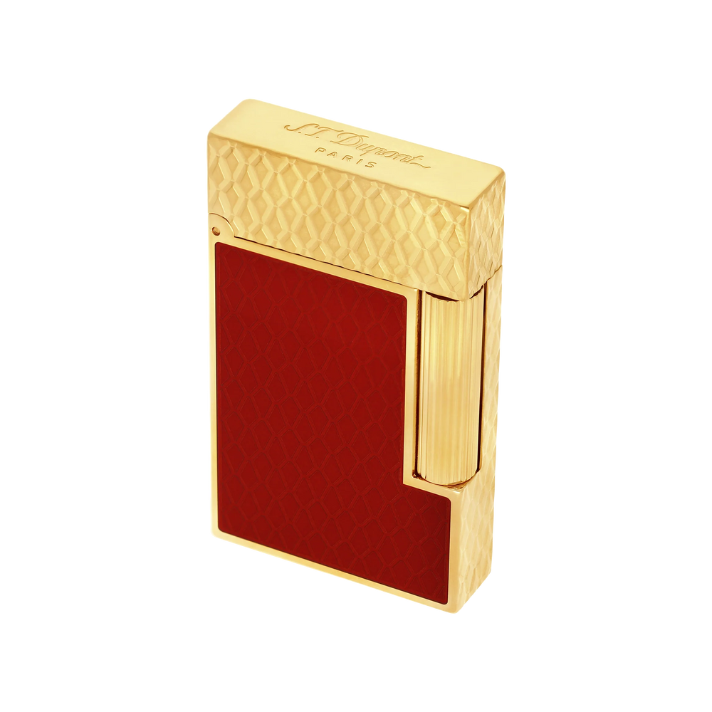 LIGNE 2 GUILLOCHE UNDER LACQUER DRAGON RED LIGHTER/BRIQUET C16626