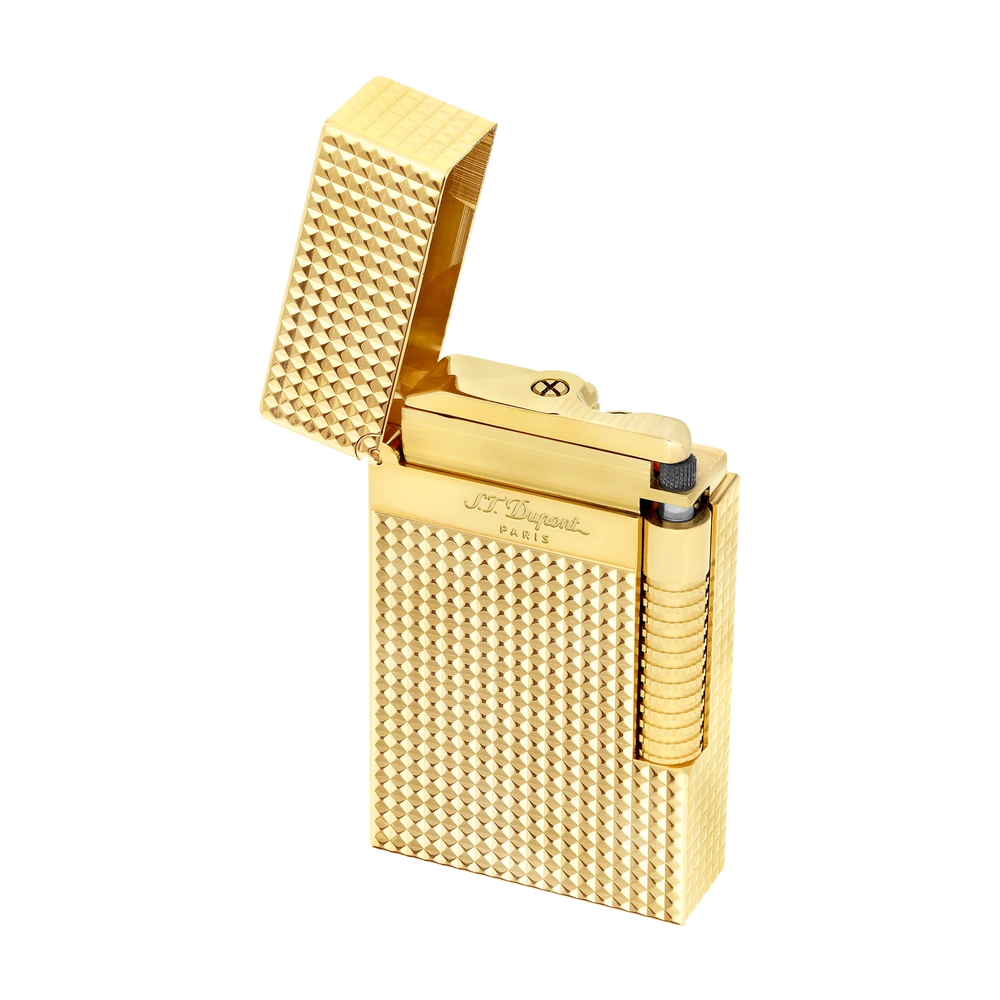 S.T. DUPONT Le Grand Diamond head Lighter Gold Lighter/Briquet C23009