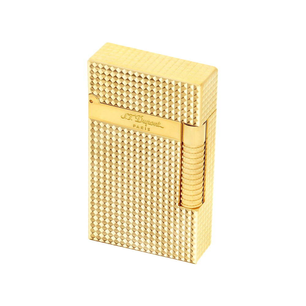 S.T. DUPONT Le Grand Diamond head Lighter Gold Lighter/Briquet C23009