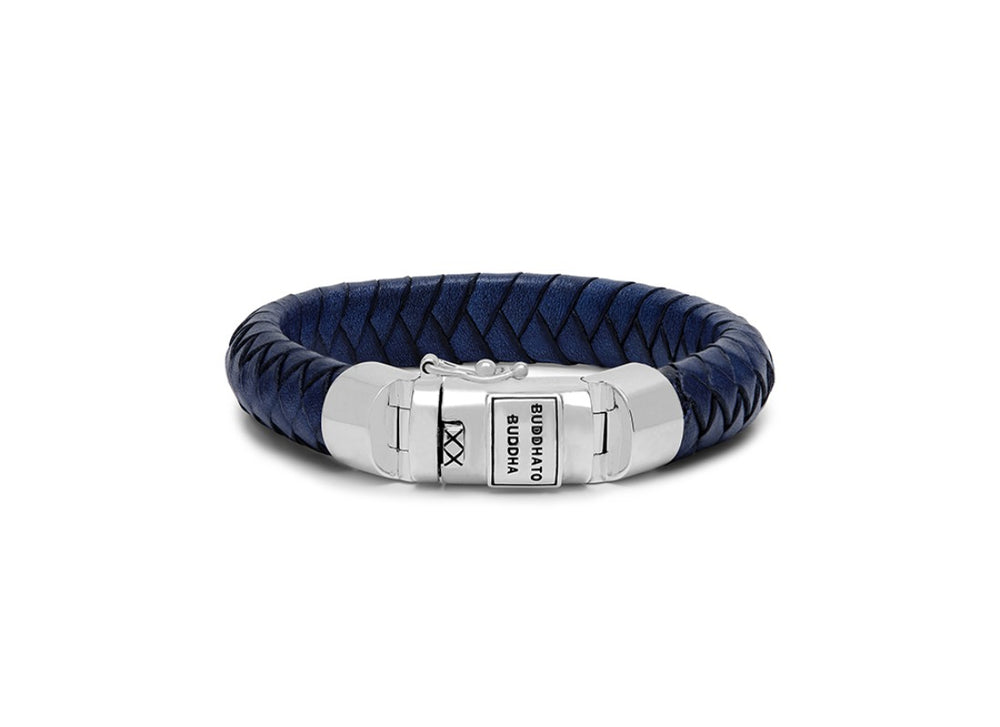 Ben Navy Leather Bracelet 544 BU